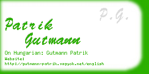 patrik gutmann business card